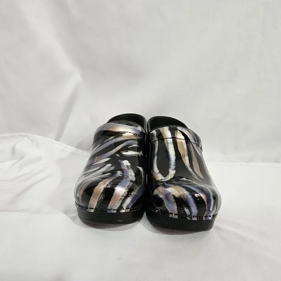NIB Dansko professional brush patent metallic clog shoe women's size 37 - Picture 2 of 12